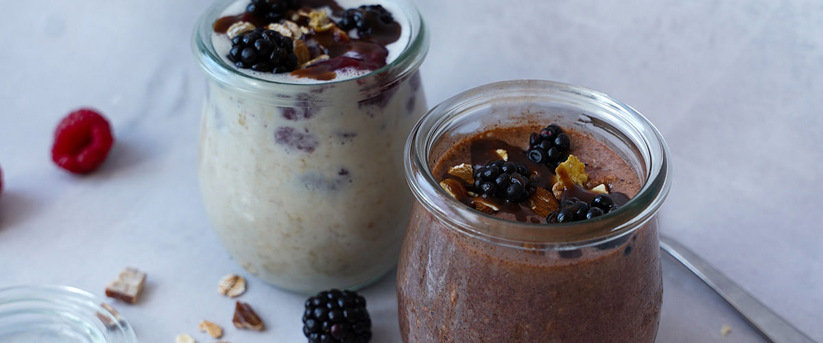 Overnight oats med proteinpulver