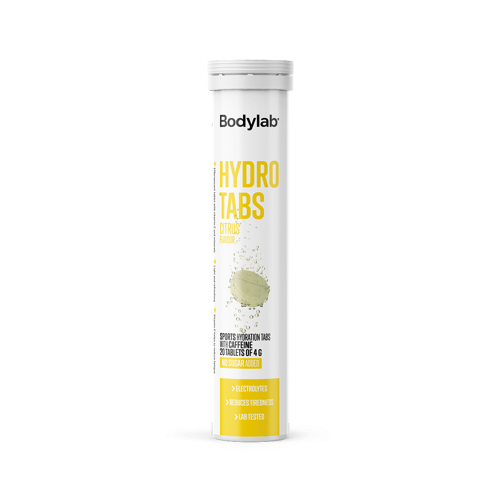 Hydro Tabs (1x20 stk.) - Citrus - Sukkerfrie elektrolyttabletter med koffein - Hjelper med å oppretholde væskebalansen - Bodylab