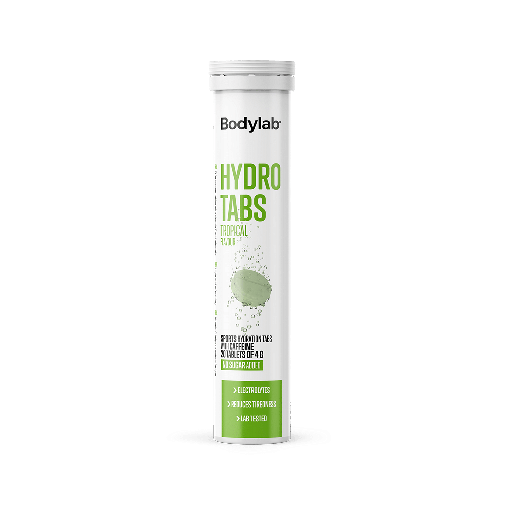Hydro Tabs (1x20 stk.) - Tropisk - Sukkerfrie elektrolyttabletter med koffein - Hjelper med å oppretholde væskebalansen - Bodylab