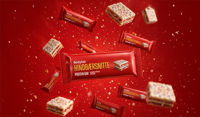 Protein Bar Hindbærsnitte