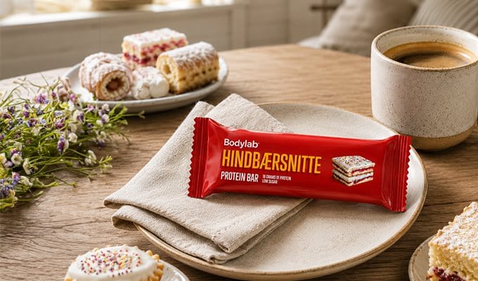Protein Bar Hindbærsnitte