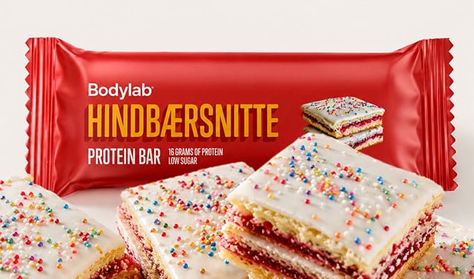 Protein Bar Hindbærsnitte