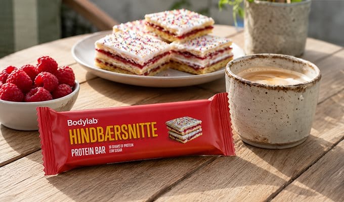 Protein Bar Hindbærsnitte