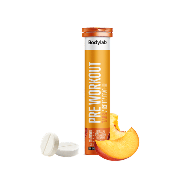 Bodylab Pre Workout Tabs (20 stk) - Ice Tea Peach