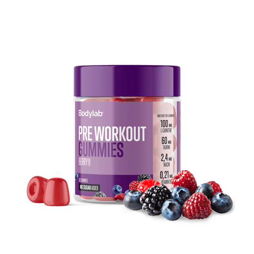 Bodylab Pre Workout Gummies (60 stk) - Berry