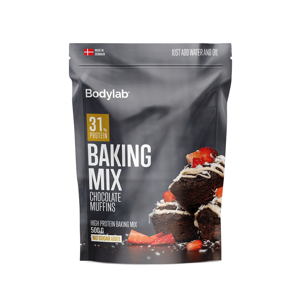 Køb Protein Baking Mix (500 g) - Chocolate Muffins - Pris 69.00 kr.