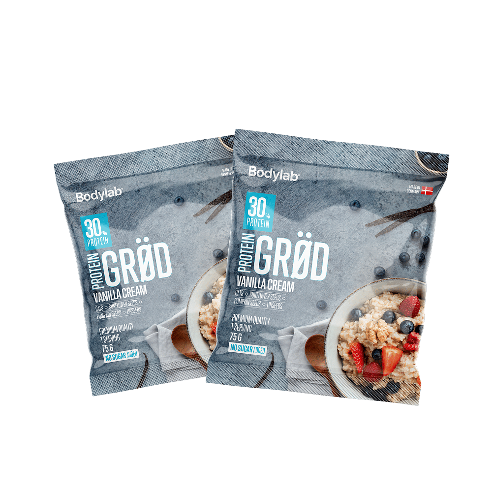 Proteingröt (2 x 75 g) - 2 smakprover av läcker gourmetgröt med 30 % protein - Bodylab | Billigt | Erbjudande