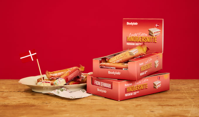 Protein Bar Hindbærsnitte