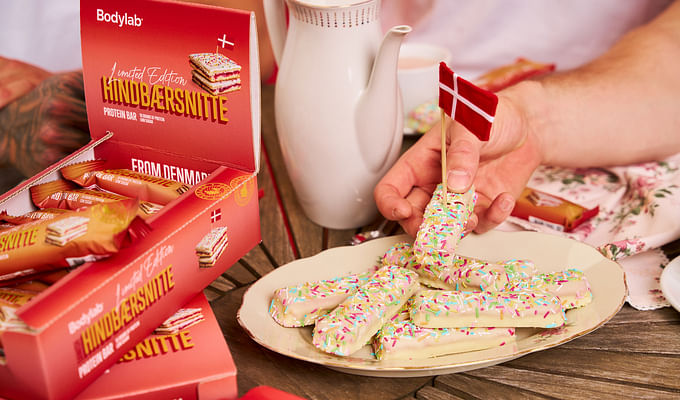 Protein Bar Danish Hindbærsnitte