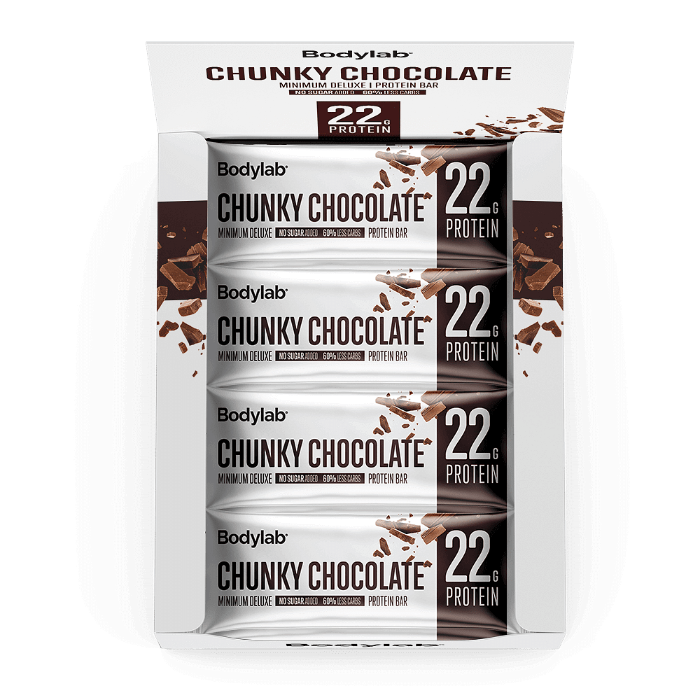 Minimum Deluxe Protein Bar (12 x 65 g) - Chunky Chocolate