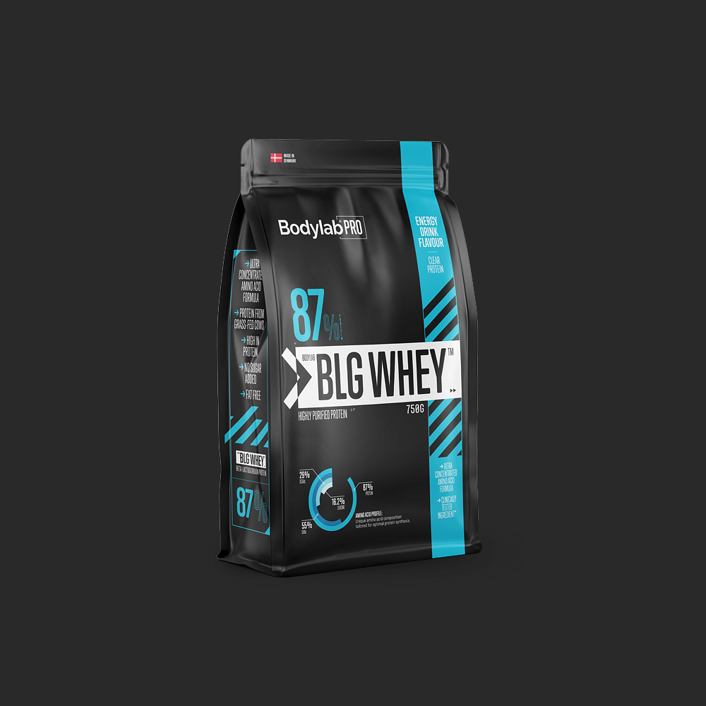 Brug PRO BLG Whey (750 g) - Energy Drink Flavour til en forbedret oplevelse