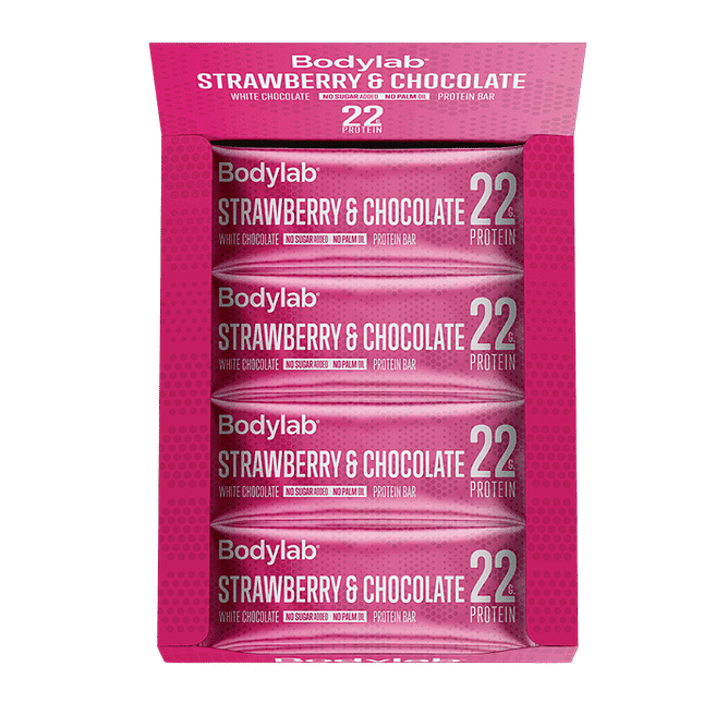 Bodylab Protein Bar (12 x 65 g) - Strawberry & White Chocolate