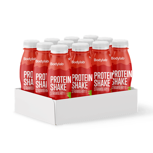 Bodylab Protein Shake (12 x 330 ml) - Strawberry (Bedst før 13-01-2026)