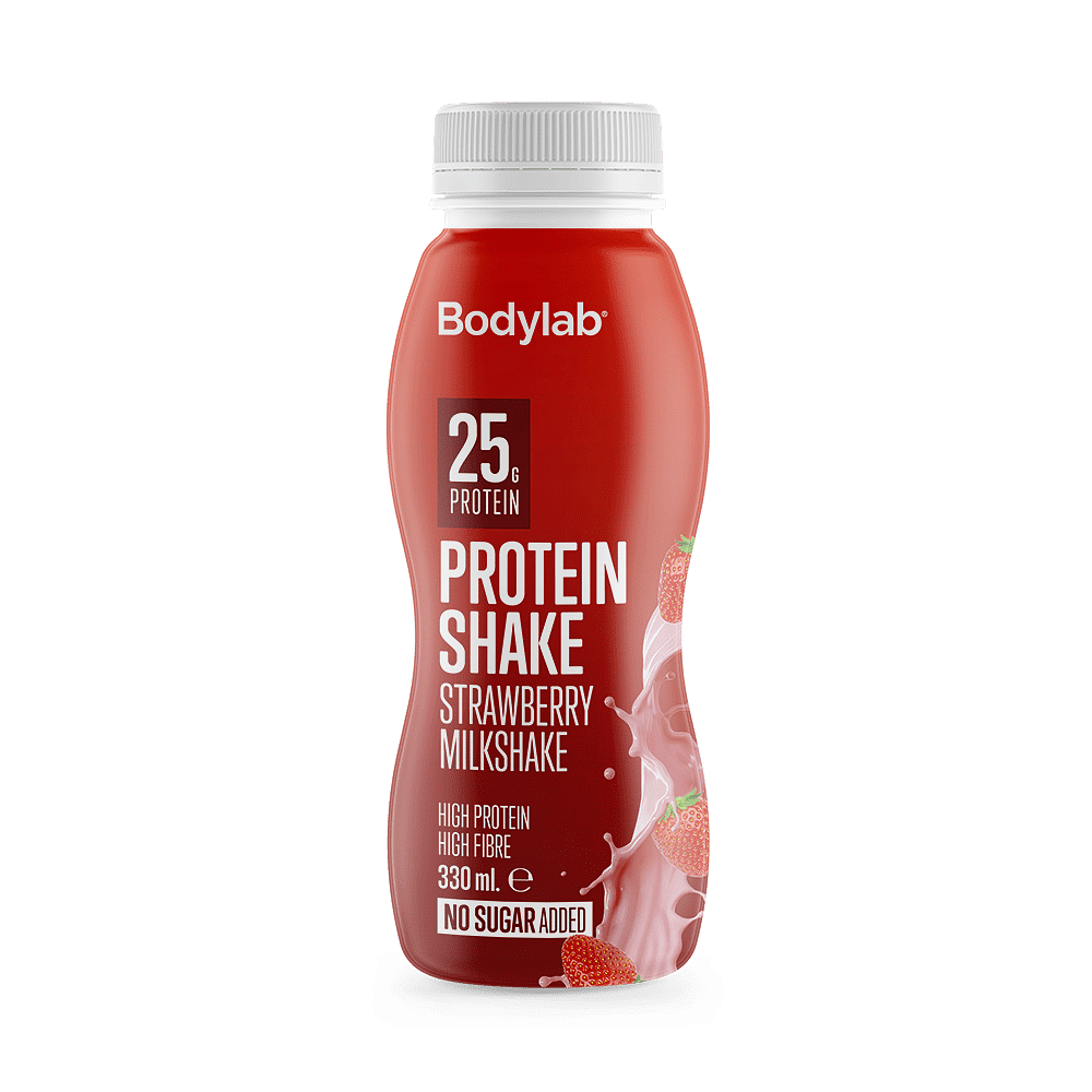 Køb Protein Shake (330 ml) - Strawberry Milkshake - Pris 30.00 kr.