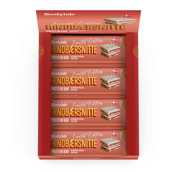 Bodylab Protein Bar (12 x 55 g) - Danish Hindbærsnitte