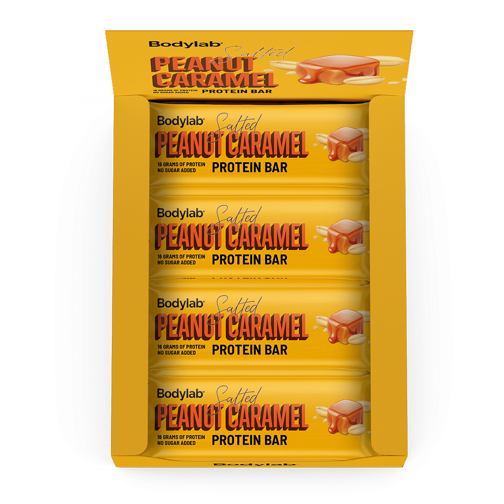Køb Protein Bar (12 x 55 g) - Salted Peanut Caramel - Pris 229.00 kr.