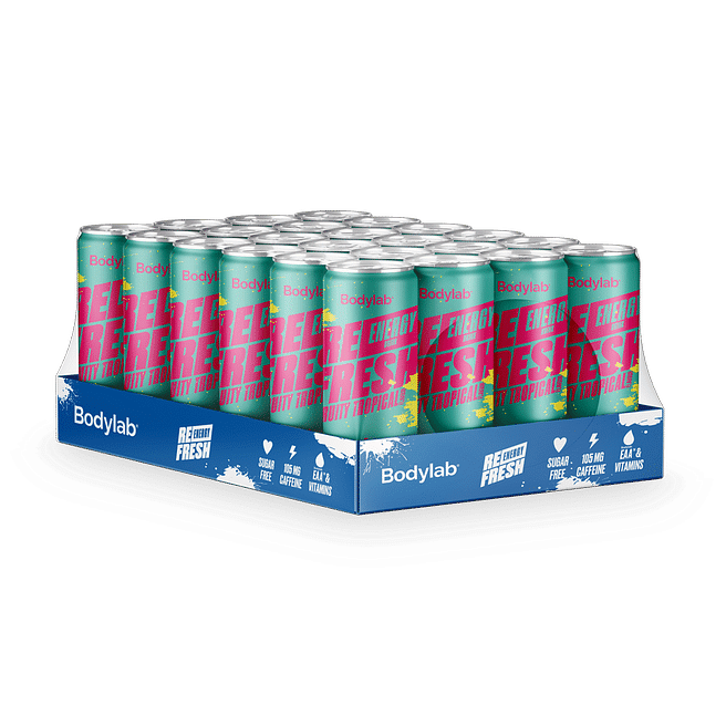 Refresh Energy Drink (24 x 330 ml) - Fruity Tropical (Best før 15-06-2024)