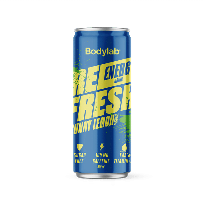Refresh Energy Drink (330 ml) - Sunny Lemon (Best før: 15-06-2024)