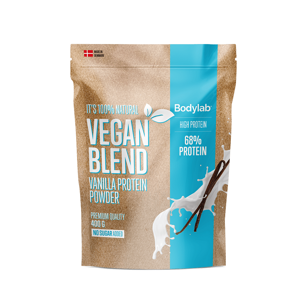 Køb Vegan Protein Blend (400 g) - Vanilla - Pris 99.00 kr.
