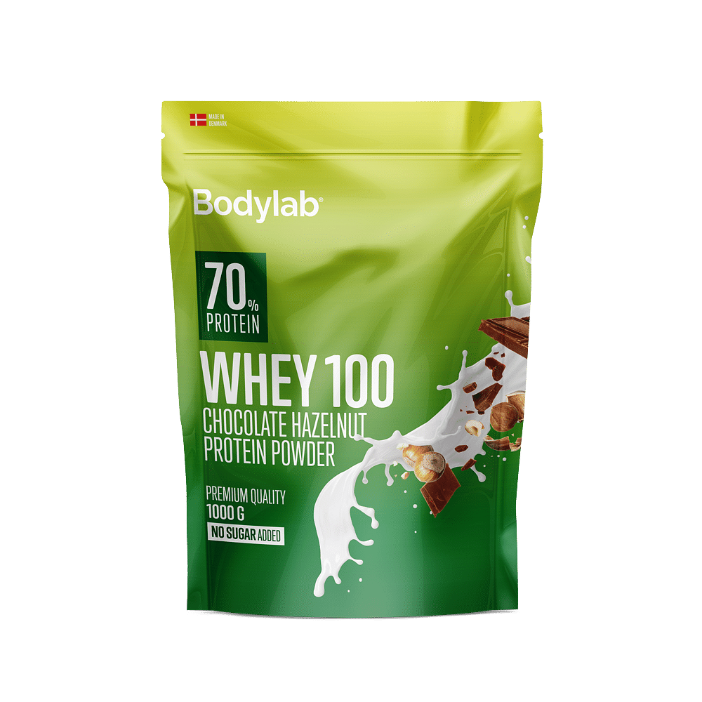 Køb Whey 100 (1 kg) - Chocolate Hazelnut - Pris 179.00 kr.