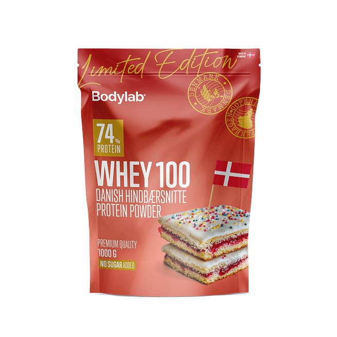 Bodylab Whey 100 (1 kg) - Danish Hindbærsnitte